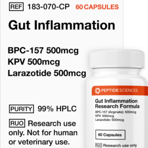 Gut Inflammation (60 Capsules) (Stable BPC-157 Arginate, KPV, Larazotide)