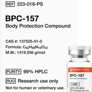 BPC-157 10mg vial from Peptide Sciences - 99 percent purity HPLC verified for research use